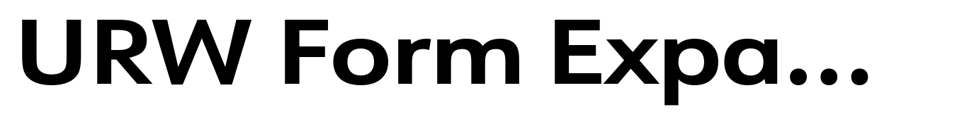 URW Form Expanded Bold